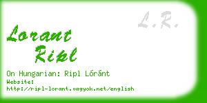lorant ripl business card